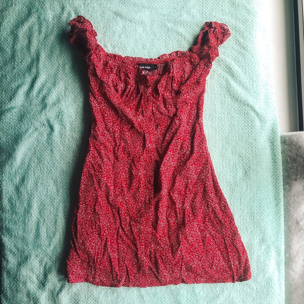 SUNDAE MUSE WOMENS RED MINI DRESS SUMMER DRESS